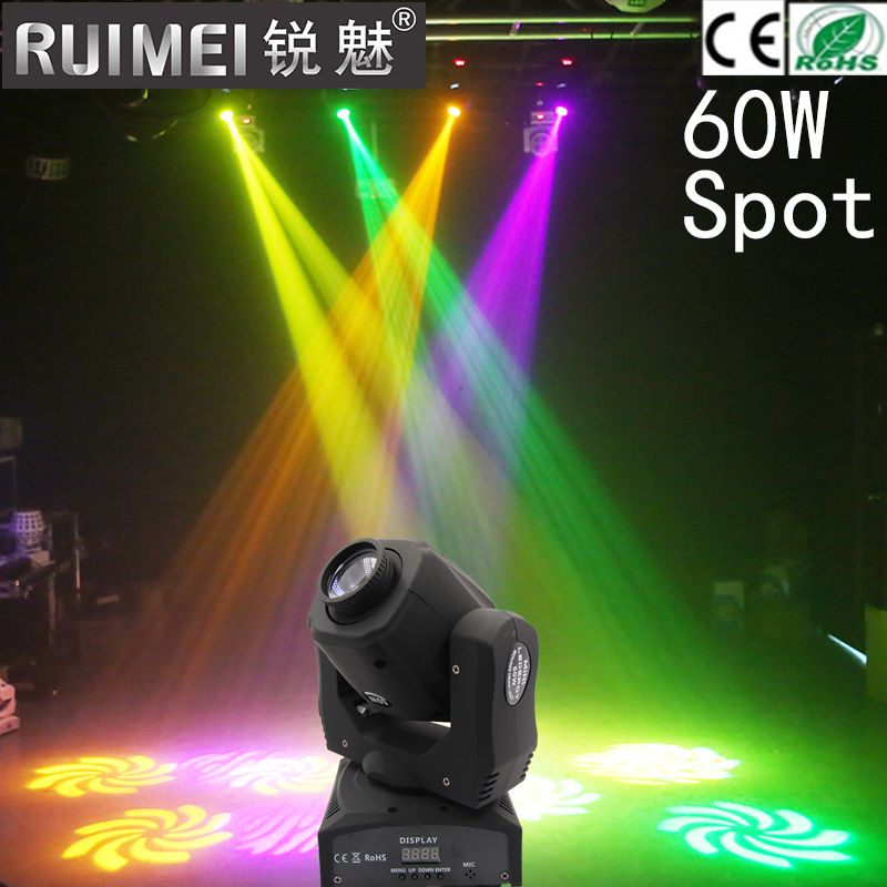Mini Spot 60W DJ Led Moving Head Light Disco Lamp Beam Gobos DM Music