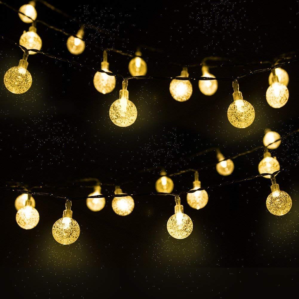 Solar Globe String Lights 30 Led 20ft Outdoor Crystal Ball Solar Globe String Lights 30 Led 20ft Outdoor Crystal Ball Decoration Light Waterproof Patio Decorative For