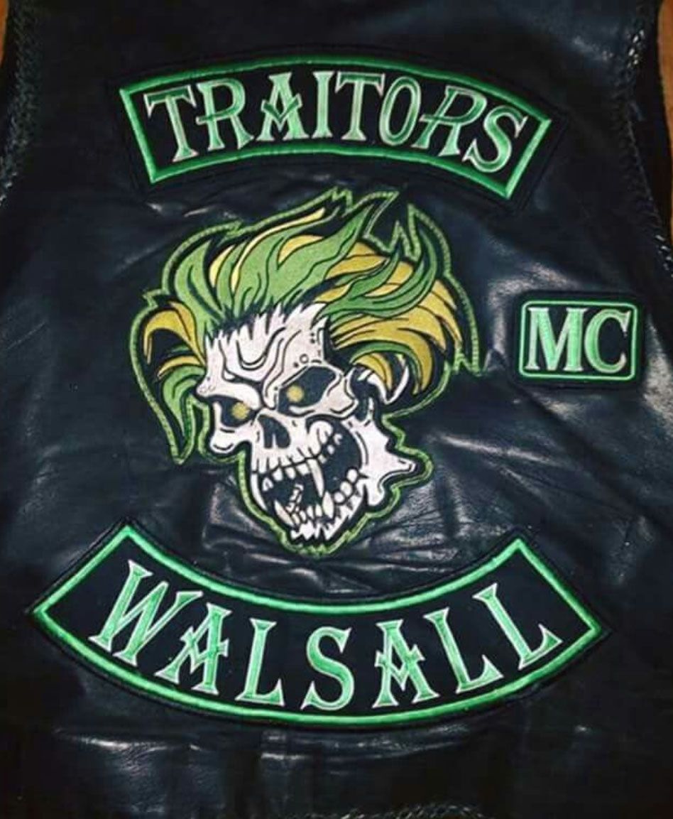 2019 HOT SALE TRAITORS WALSALL SKULL MOTORCYCLE COOL LARGE BACK PATCH