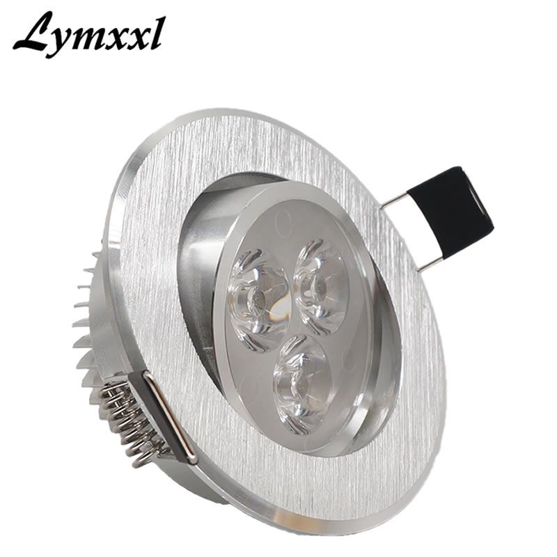 Brushed Silver 3w Dimmable Led Recessed Ceiling Lights Lamp Ac110 240v Or 12v Fixture Down Spot Light For Home Ul Ce