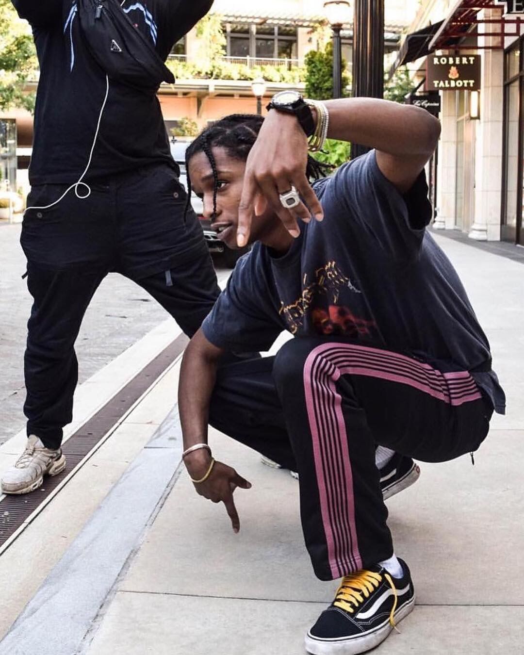 asap rocky track pants