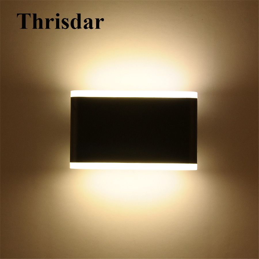 Thrisdar 10w Up Down Outdoor Led Wall Light Waterproof Ip54 Garden Porch Balcony Corridor Aisle Villa Lamps