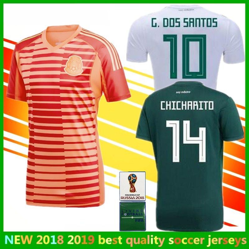 2019 For Mexico Soccer Jersey 2018 World Cup Green 10 G.DOS SANTOS 7