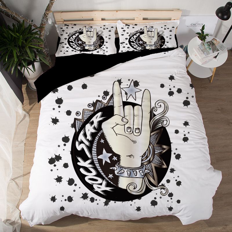 3d Rock Star Bedding Sets Duvet Covers Home Textiles Polyester 3d Rock Star Bedding Sets Duvet Covers Home Textiles Polyester Printing King Of Boxing Football Twin Queen Size Mix Whole Bedspread