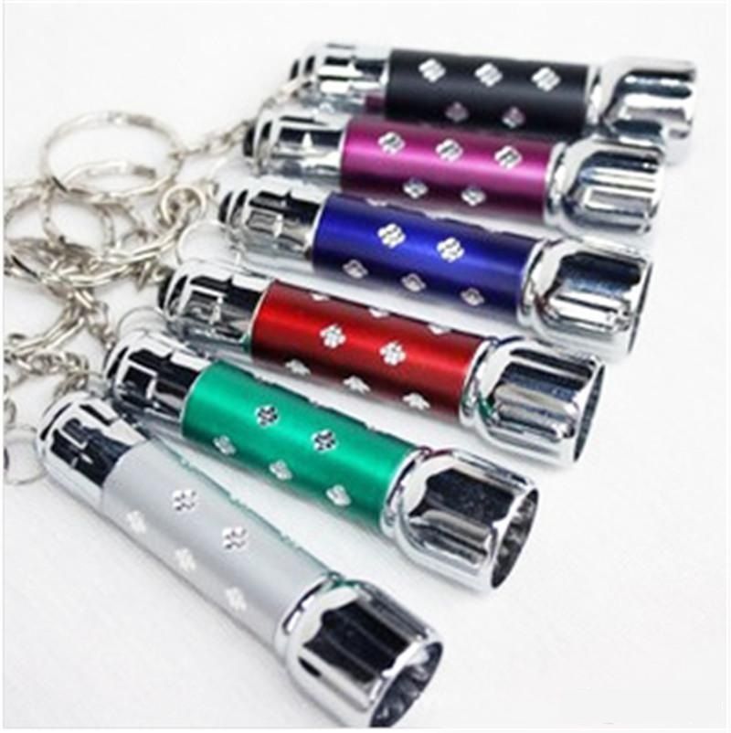 LED Key Chain Flashlights Key Ring Light 7 LED Mini Flash Light Torch
