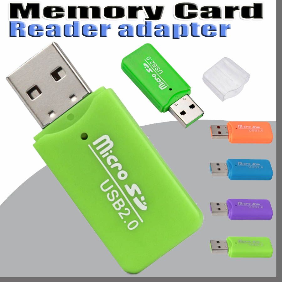 Black Mini High Speed USB 2.0 Micro SD TF SDXC Memory Card Reader Adapter HOT