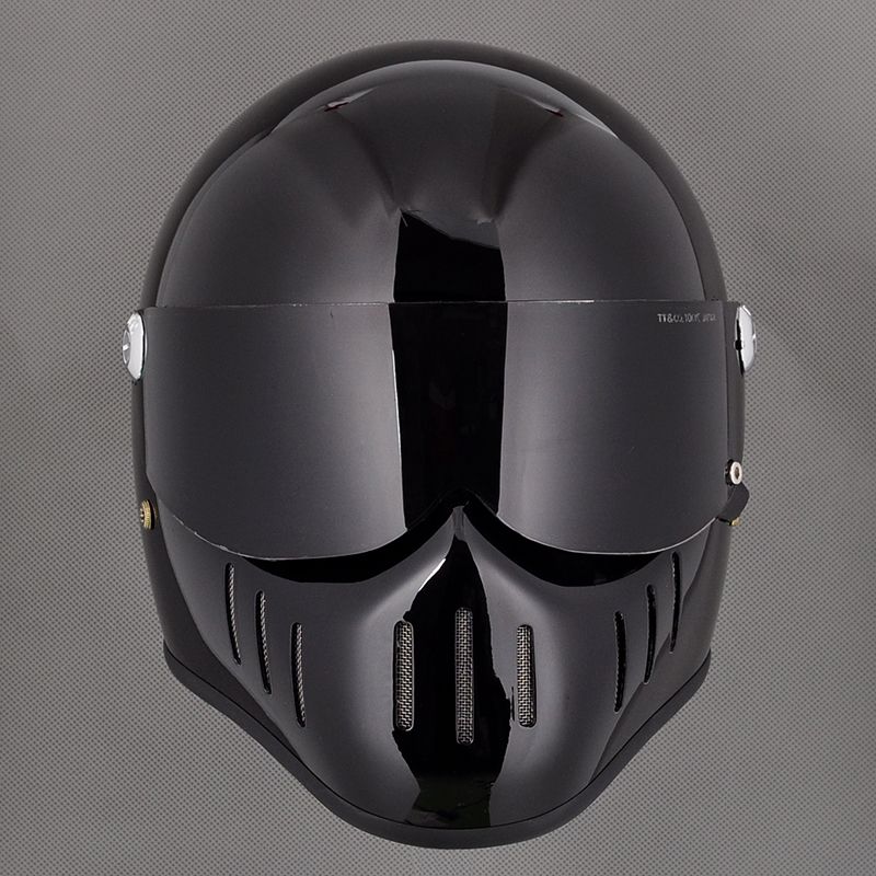 Acheter Casque De Moto Intégral Visage Vintage Cochon Mounth Pour