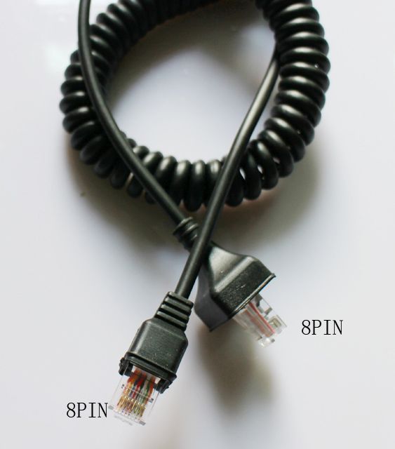 8 Pin Replacement Microphone Mic Coiled Cord Cable For Kenwood Mobile