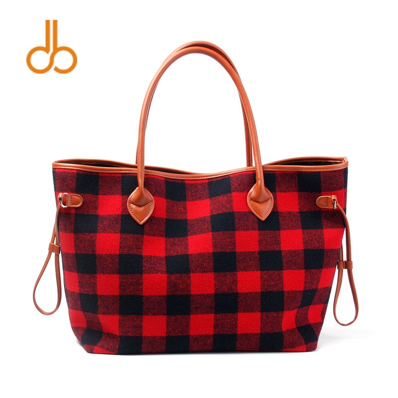 buffalo check purse coach