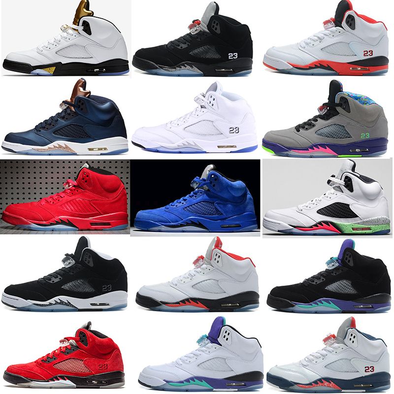 jordan retro 5 azul con dorado