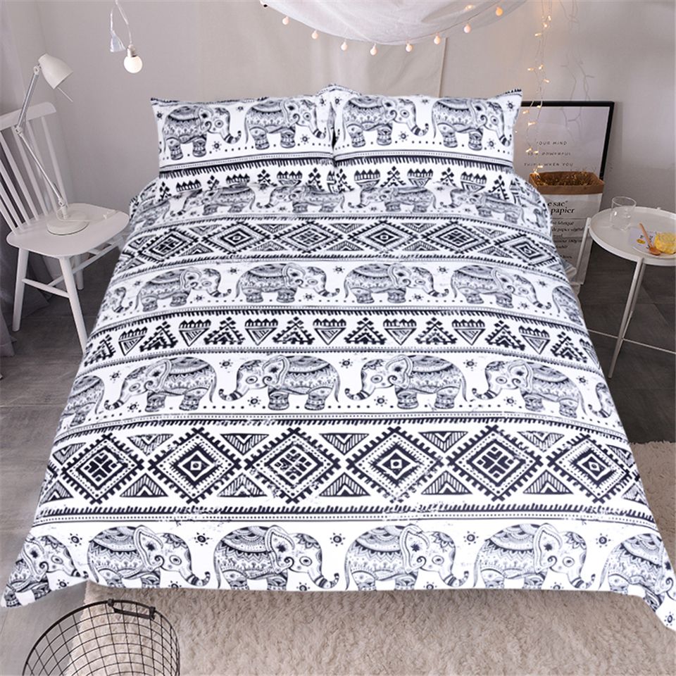 Gift Bohemia Elephant Diamonds Pattern Home Dorm Bedding Duvet Cover Gift Bohemia Elephant Diamonds Pattern Home Dorm Bedding Duvet Cover Set With Pillow Sham Twin Full Queen King Size Covers For Bedroom