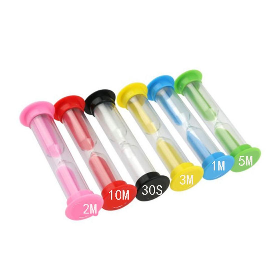 30sec 1min 2min 3mins 5mins 10mins colorful hourglass sandglass