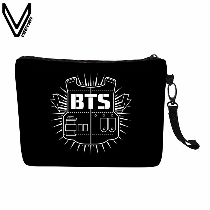 2019 Veevanv New Fashion Bts Canvas Simple And Light Makeup Bag Kpop