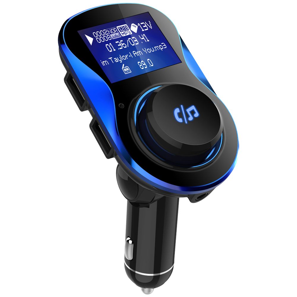 Wireless Car Bluetooth FM Transmitter Big Screen Car Kit Support Mobile