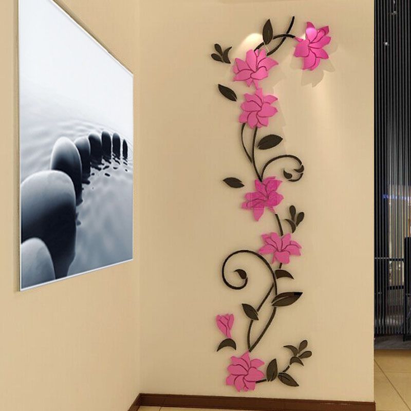 3D Flower Wall Stickers Decals Vinyl Mural Art Home DIY Decor Removable