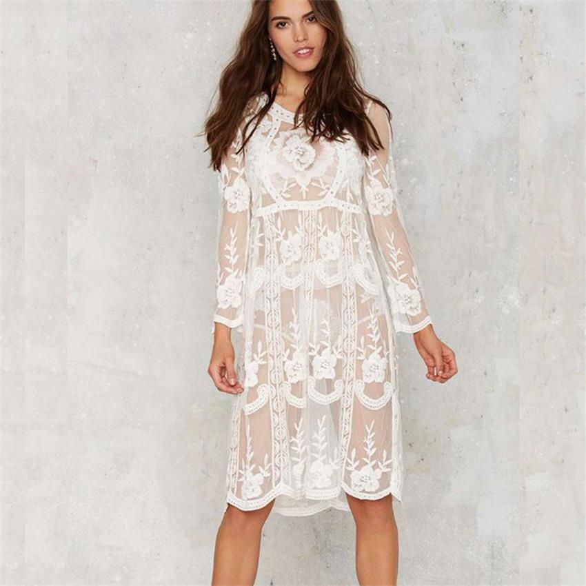 boho white plus size dresses