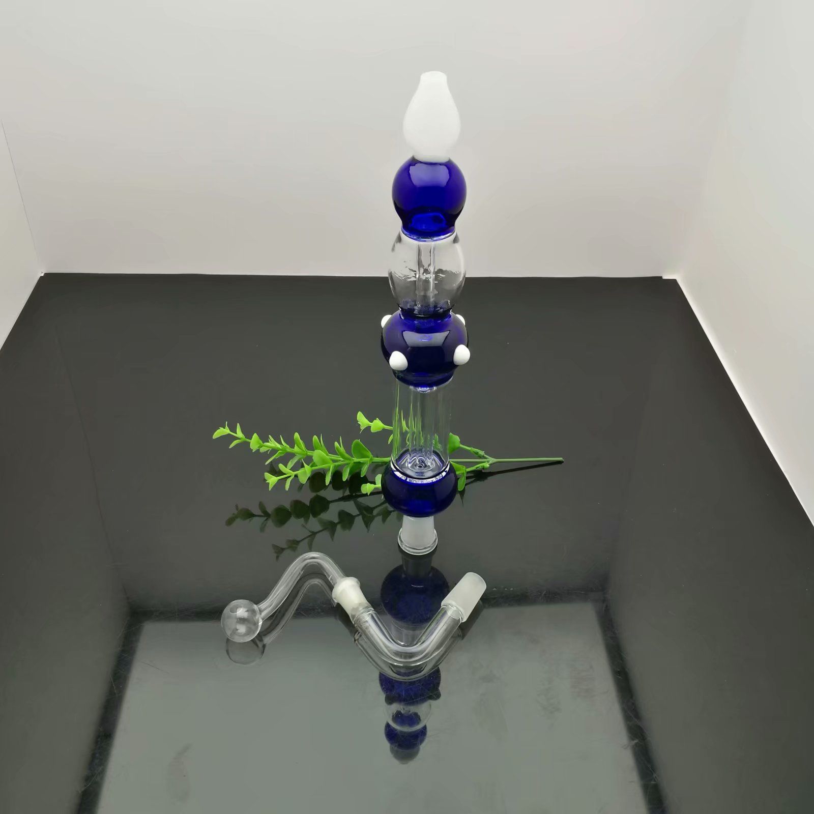 Color 4 connecting ball with long glass bong Wholesale Glass bongs Oil Burner Glass Water Pipes Oil Rigs Smoking ,