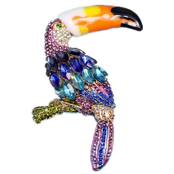 2018 delicate christmas gift colorful crystal parrot clip scarf bird 2018 delicate christmas gift colorful crystal parrot clip scarf bird brooch pin up for women suit dress enamel animal jewelry from luzhenbao523