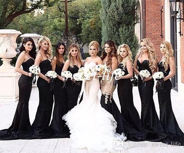sexy black bridesmaid dresses