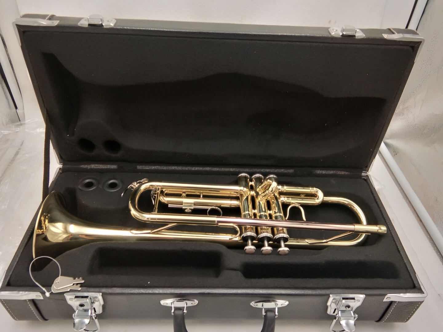 2020 Jupiter Trumpet Gold Lacquer JTR 700 B Flat Professional Trumpet Bell Top Musical