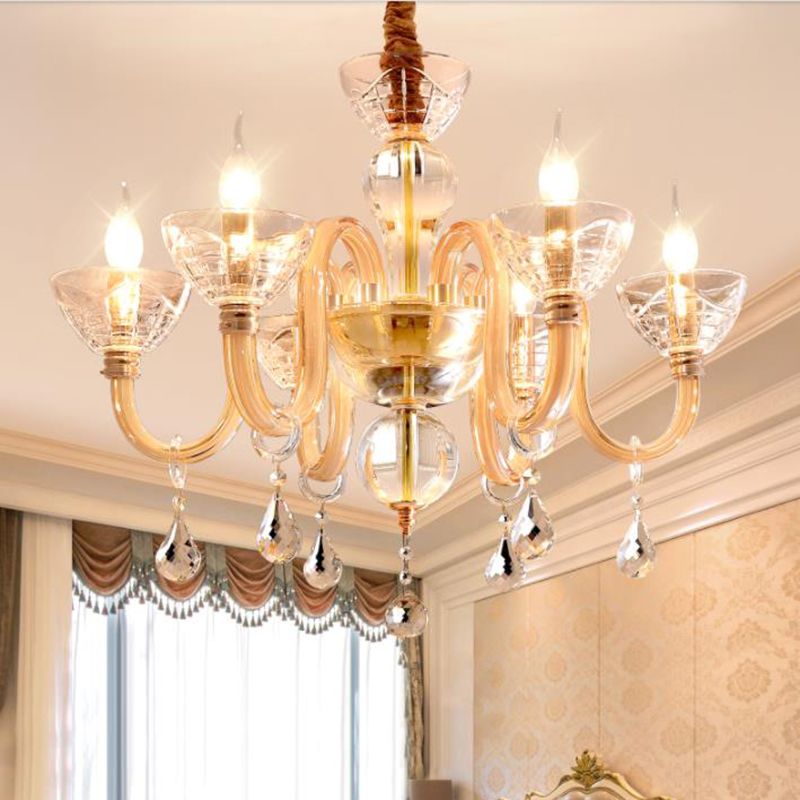 Contemporary Led Crystal Chandelier Lights European Style Glass Drop Contemporary Led Crystal Chandelier Lights European Style Glass Drop Luxury Living Room Dinning Lamps Vintage Chandeliers Kitchen