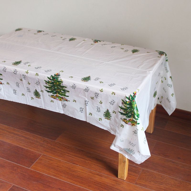 Disposable Plastic Table Clothes Cover Tablecloth Disposable Plastic Table Clothes Cover Tablecloth Tree For Crhistmas Party Home Decoration 180 108cm Linens 90 Round