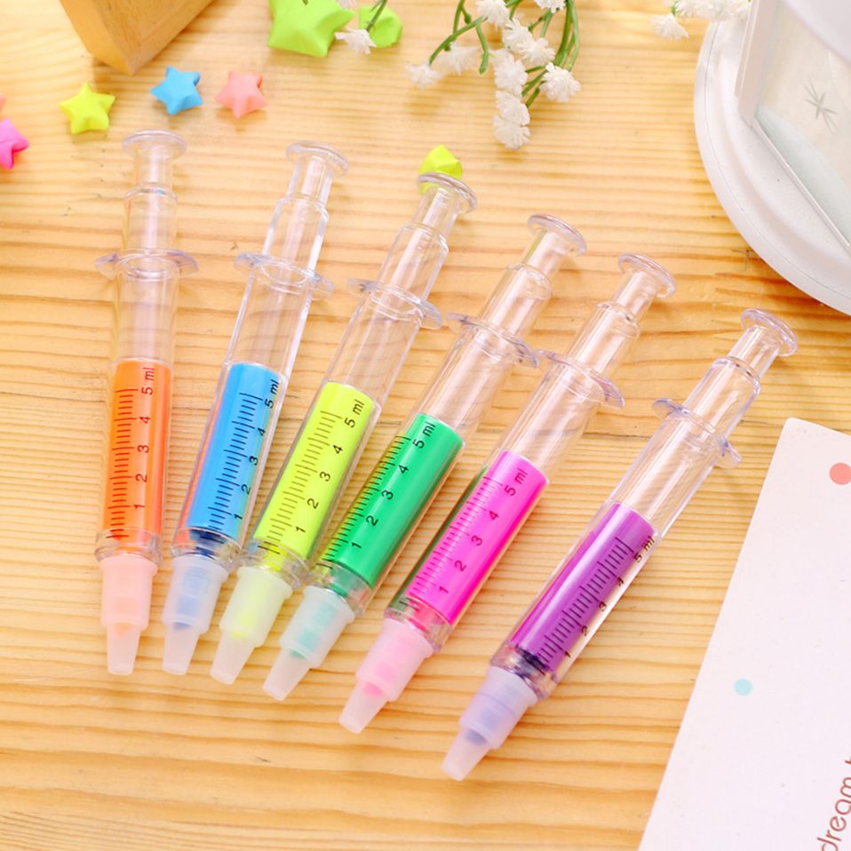 Cadeau fantaisie pour enfants médecins employés de bureau Surligneur stylo à seringue BE-TOOL infirmières