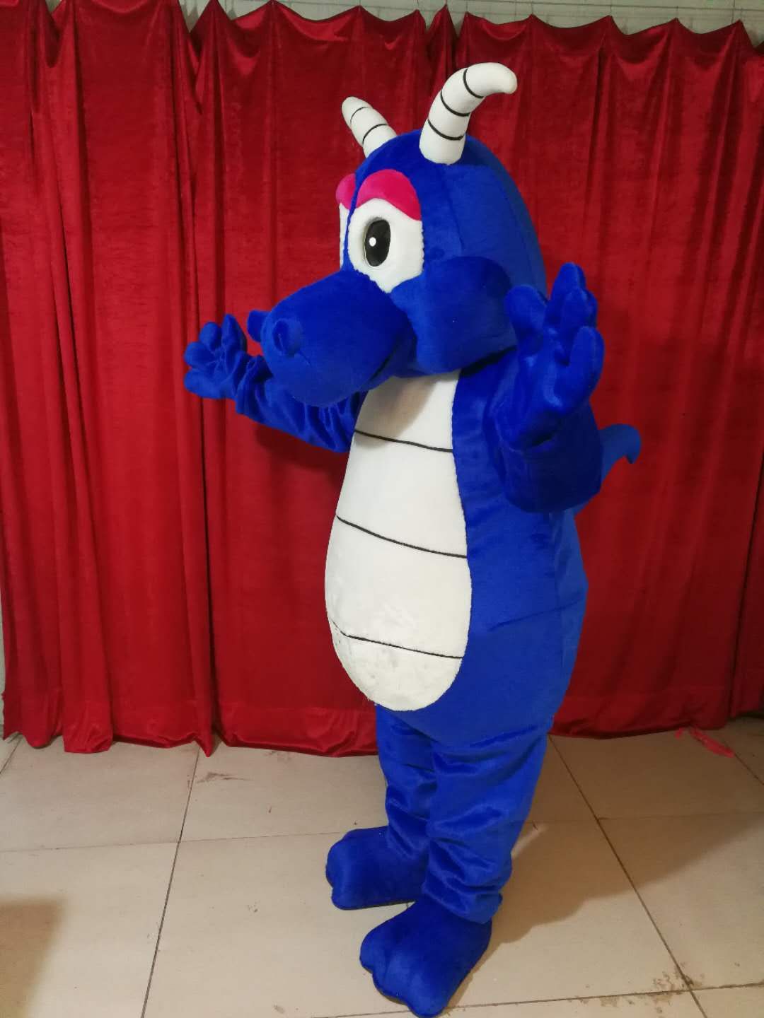 High Quality Real Pictures Deluxe Blue Dragon Mascot