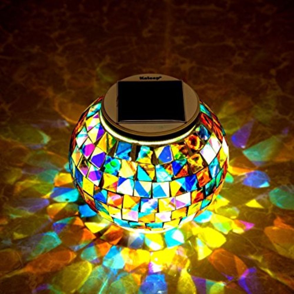 2019 Solar Powered Mosaic Glass Ball Garden Lights Colorful Changing Solar Powered Mosaic Glass Ball Garden Lights Colorful Changing Rgb Yard Balcony Lamps Waterproof Table Lamp Outdoor Light