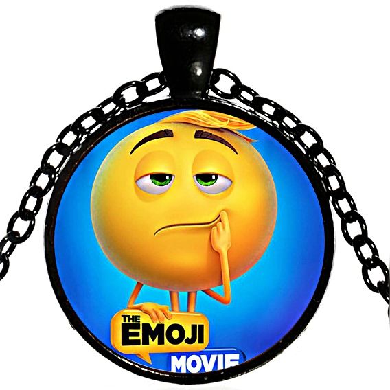 Wholesale Bronze Children Anime Cartoon The Emoji Movie Necklace Not