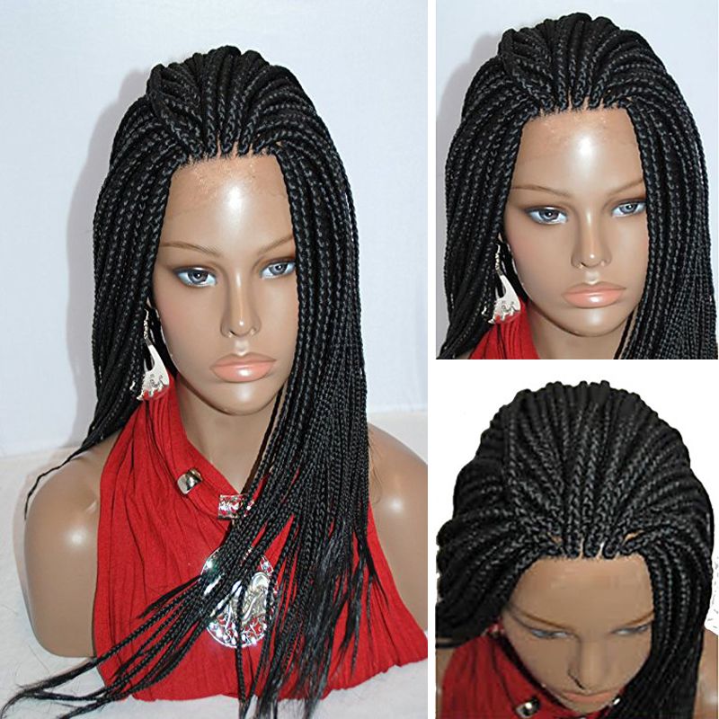Micro Braided Lace Front Wigs With Baby Hair Realistic ...