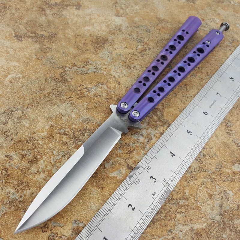 Theone 42 Balisong Titanium Butterfly Knife Weehawk Blade Balisong