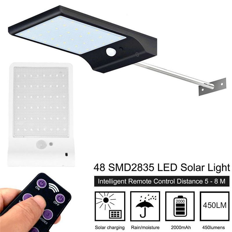 2019 Garden Lamp Led Solar Light 48leds Pir Motion Sensor With 2019 Garden Lamp Led Solar Light 48leds Pir Motion Sensor With Remote Control Powered Street Outdoor Lighting From Sz 19 92 Dhgate Com