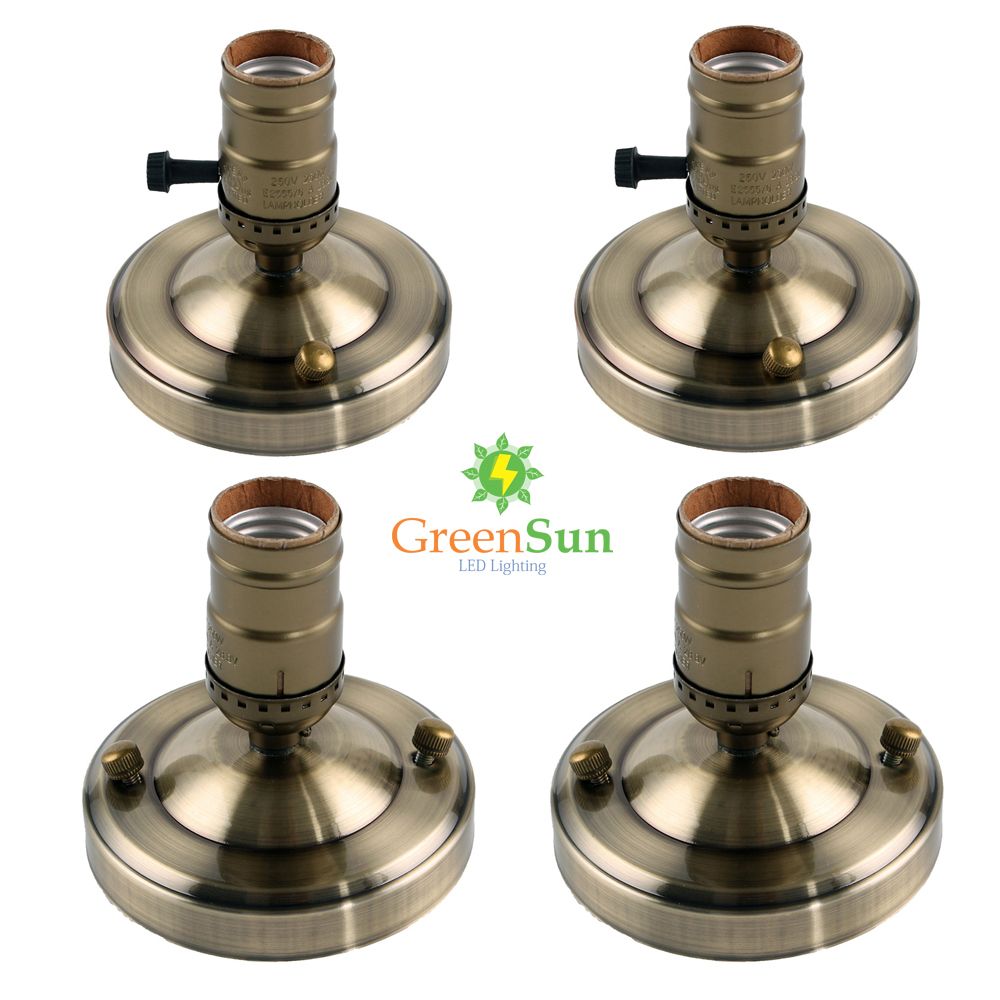 2018 Greensun Antique Brass Lamp Base E27 E26 Aluminum Retro Edison 2018 Greensun Antique Brass Lamp Base E27 E26 Aluminum Retro Edison Ceiling Light Bulb Socket Holder With Switch From Burty 32 19 Dhgate Com