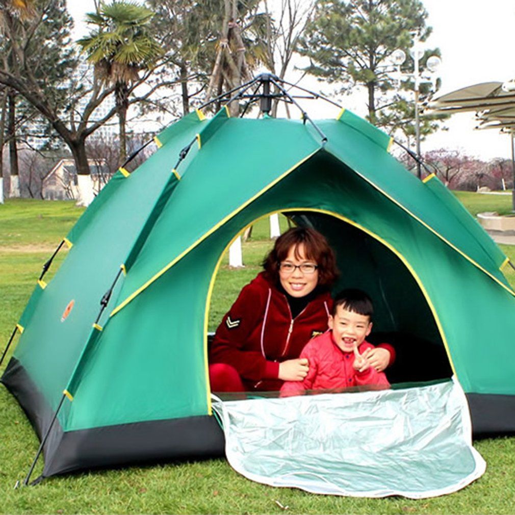 Desert Camel Automatic Tent Single-layer Waterproof Anti-UV Shelter Outdoor Camping Hiking Tent Family 4 Person Drop Ship