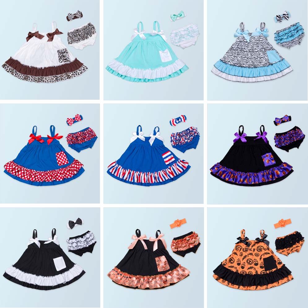 Baby Girls Clothing Set Summer Style Baby Swing Top Infant Ruffle Outfits Pp Pants Headband Baby Gril Outfits