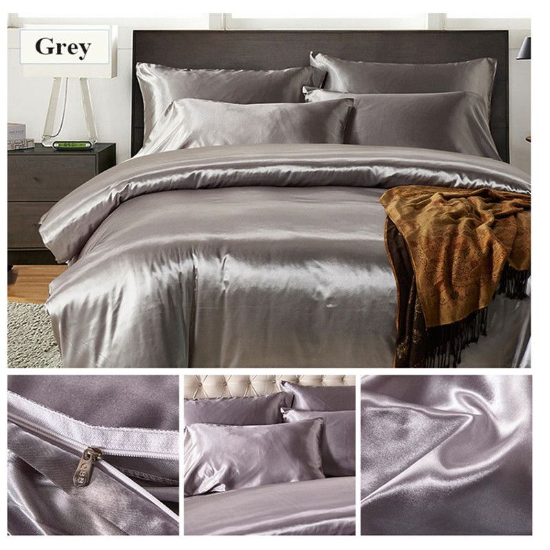 Us Twin Queen King Size Duvet Cover Bedding Sets Pure Grey Color Pyjamas Set For Women Best Boys Spiderman