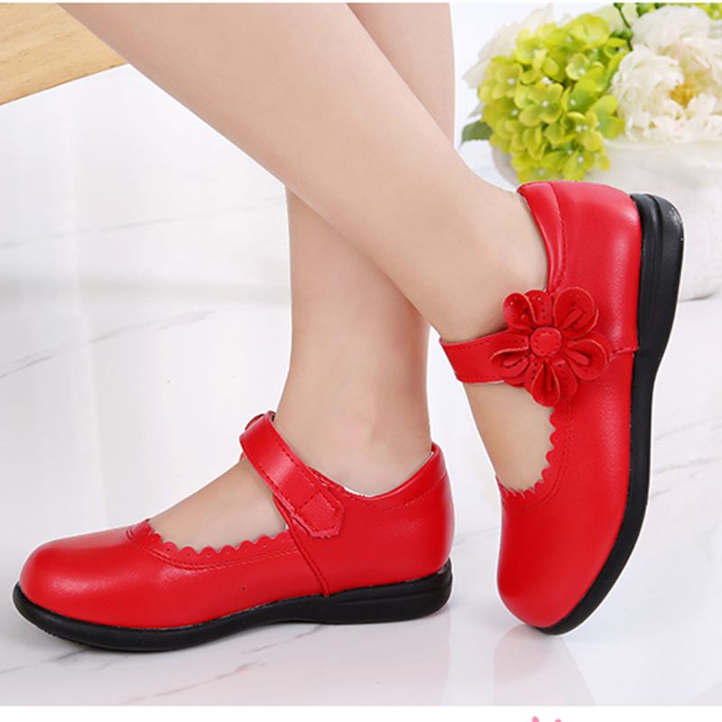 red girls dress shoes