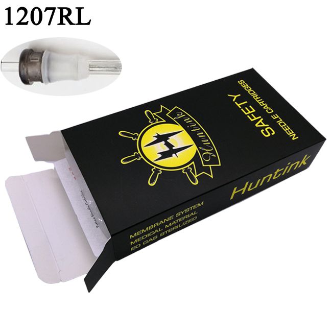 1207RL Cartucho De Agujas Para Tatuajes Color Claro Con Membrana Y
