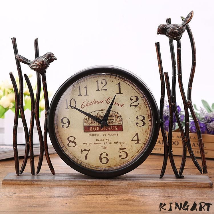 2018 Retro Table Clock Iron Craft Antique Metal Desk Clock Watch 2018 Retro Table Clock Iron Craft Antique Metal Desk Clock Watch Bronze Gold Table Handicraft Vintage For Home Decoration From Almondor, $38.42 | DHgate.Com - 2018 Retro Table Clock Iron Craft Antique Metal Desk Clock Watch