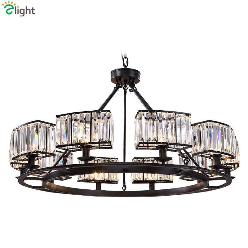 10 Light D105cm American Retro Industrial Rh Led Chandelier Re 10 Light D105cm American Retro Industrial Rh Led Chandelier Re Crystal Pendant Living Room Lighting Chandeliers