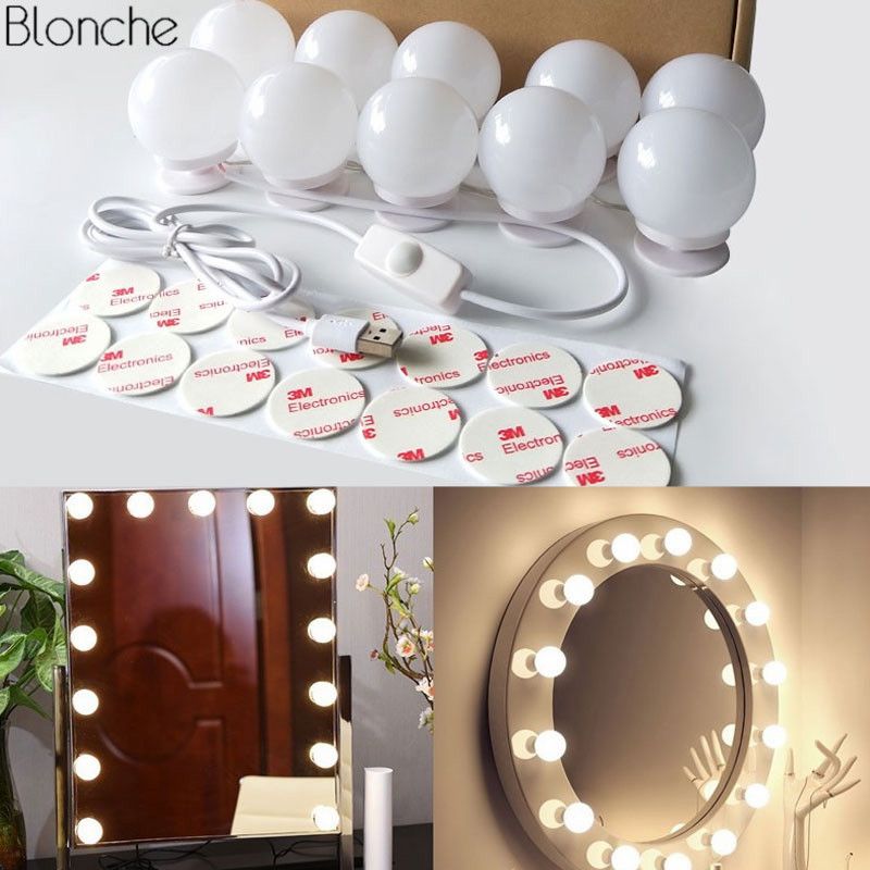 2018 10 Leds5v Usb Makeup Mirror Light Bulbs Kit Bathroom Vanity 2018 10 Leds5v Usb Makeup Mirror Light Bulbs Kit Bathroom Vanity Wall Lamp For Dressing Table With Dimmer Switch Diy From Hogon 32 94 Dhgate Com