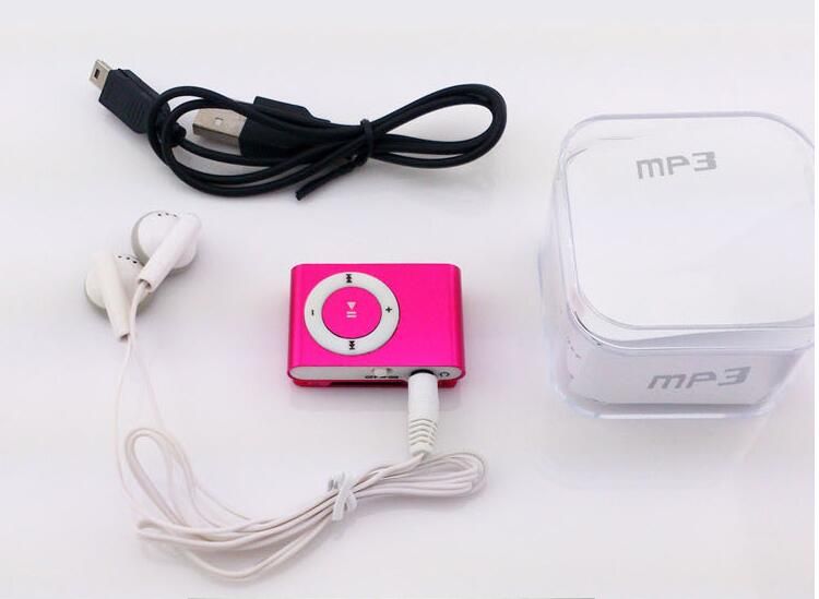 MP3 Player con clip mini reproductor MP3 con clip de metal y ranura para memoria externa Micro SD no incluida Reproductor MP3 Running 