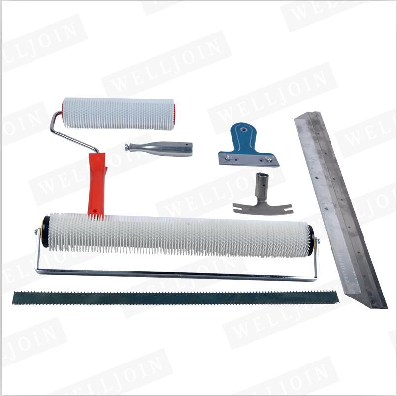2020 Cement Self Leveling Kit Epoxy Floor Paint Roller Blade Spike Construction Tool Fast