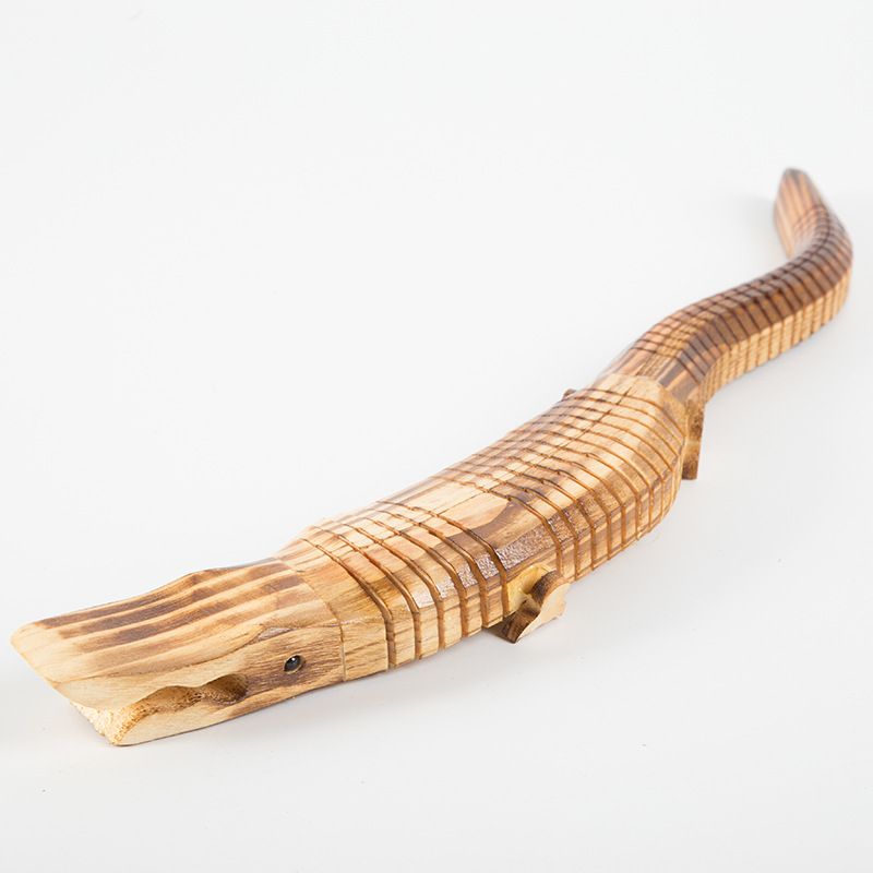 wooden crocodile toy