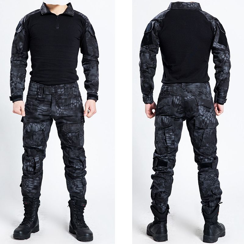 2019 Tactical Bdu Uniform Clothing Army Tactical Shirt Jacket Pants With Belt Camouflage Hunting