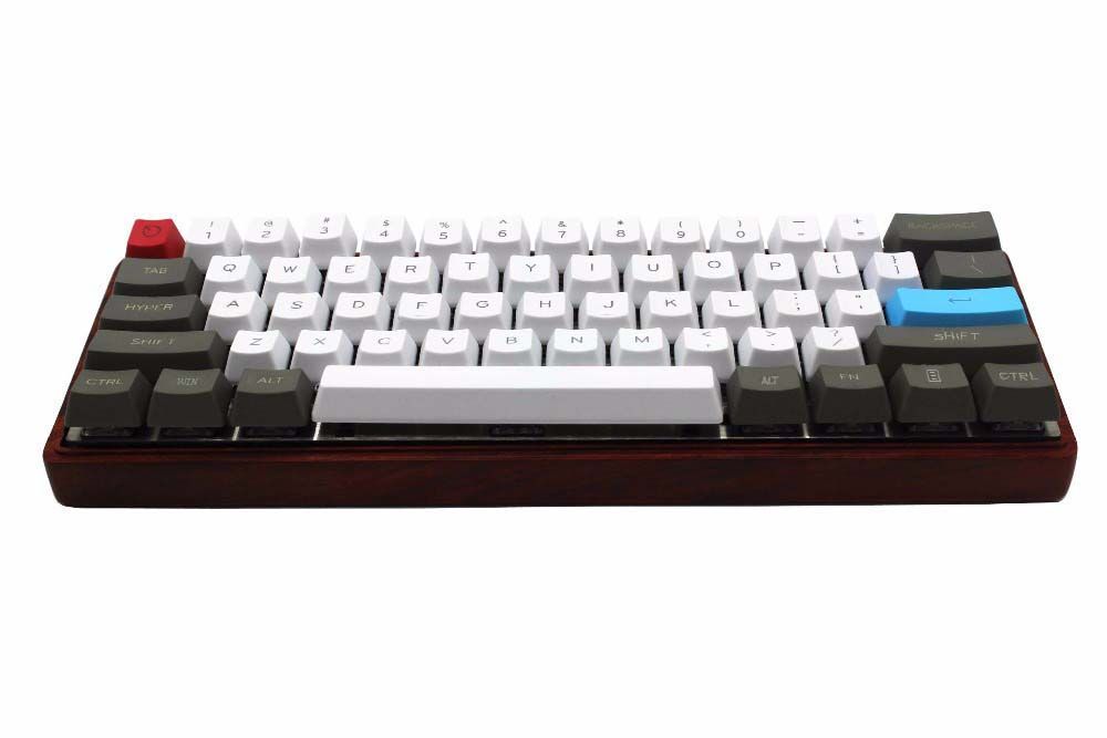 npkc oem pbt keycaps white dark gray mixed with ansi or iso layout