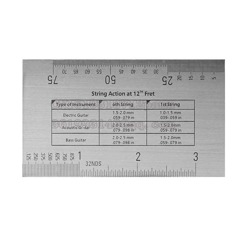 2020 guitar string action ruler gauge tool stainless steel double sided