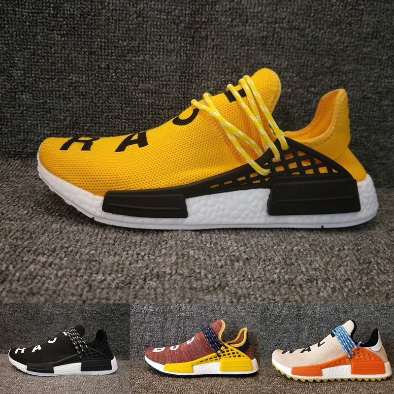 NMD Human Race Pharrell Williams Hu Trail NERD Men Womens Running Shoes