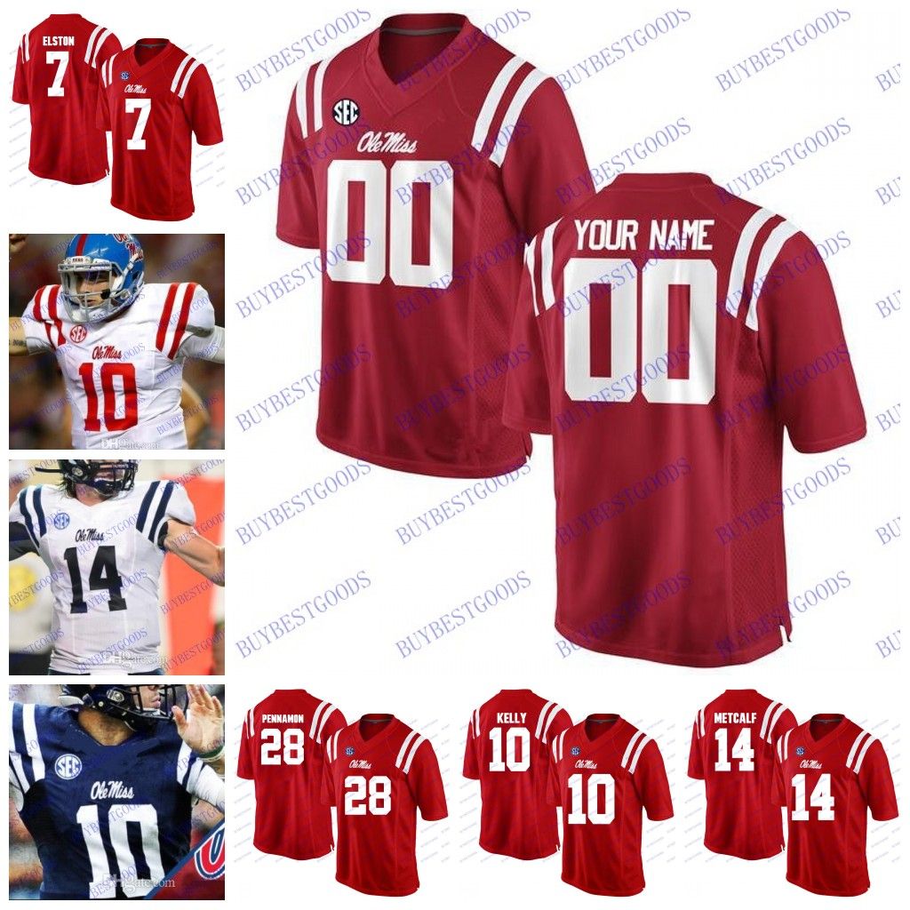 Custom Ole Miss Rebels College Football Any Name Number Personalized 
